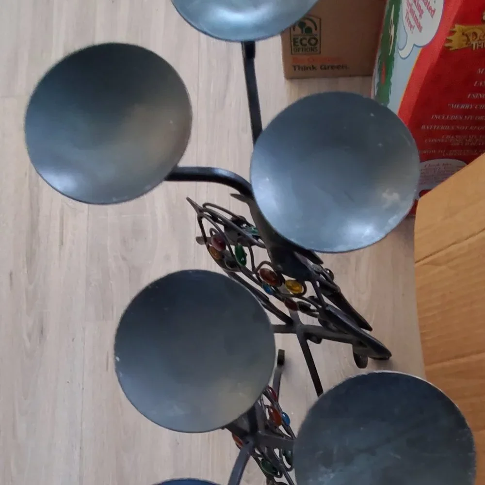Pier 1 Vintage Black Wrought-Iron Jeweled 20